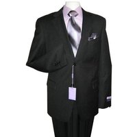 Costume Noir Ajusté pour Homme avec Rayures Ombre