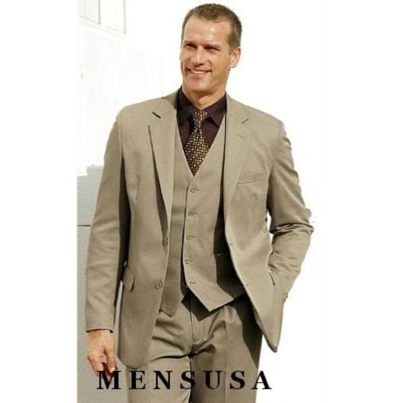 Alberto Nardoni Men's Regal Fit Khaki Suit — Mens Suits & Blazers
