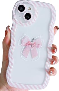 iPhone 14 Clear Case with Bow Design for Women and Girls — Phone Case