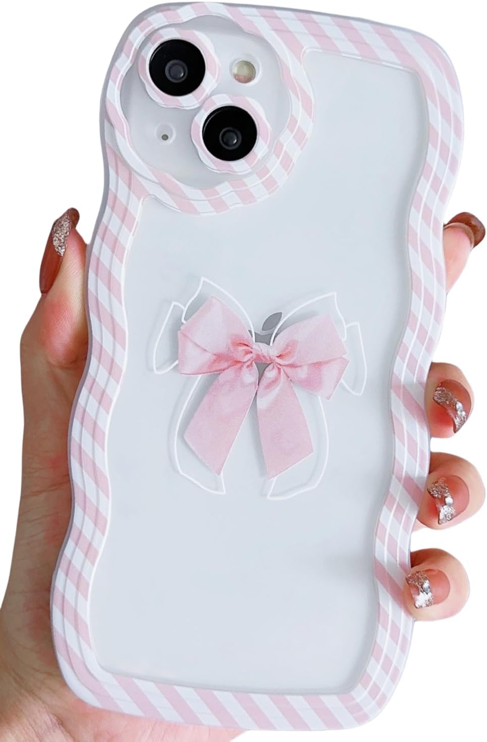 iPhone 14 Clear Case with Bow Design for Women and Girls — Phone Case