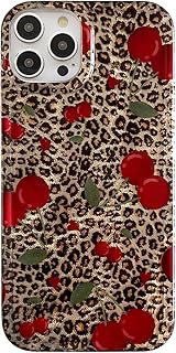 Coque Cerise pour iPhone 16 Pro Max - Imprimé Léopard Pailleté — Coque de téléphone