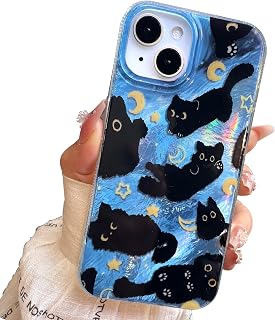 Compact Case for iPhone 14 Plus Black Cat Design — Phone Case