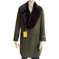 AlbertoNardoniStore Men's Mid-Length Coat with Fur Collar — Fashion Accessories
