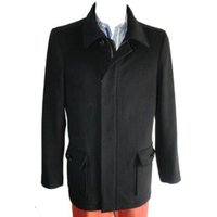 Peacoat en Laine Noire pour Hommes AlbertoNardoniStore — Veste d'hiver Hommes