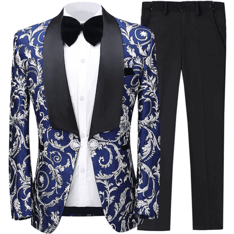 Tuxedo Bleu et Argent par AlbertoNardoniStore — Costumes et vestons pour hommes