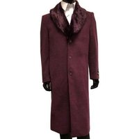 Manteau en vison pour homme AlbertoNardoniStore, bourgogne avec col châle — Accessoires de mode