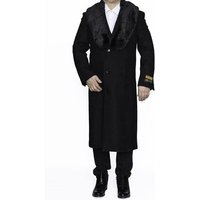 Manteau en vison pour homme avec fermeture à 3 boutons et col châle — Accessoires de mode