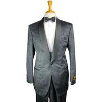 Costume floral noir pour homme - Un bouton - Alberto Nardoni