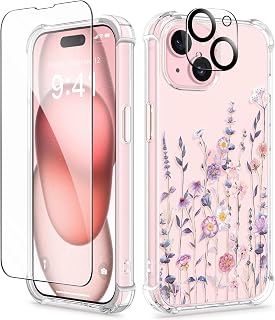 GVIEWIN étui pour iPhone 15 avec protecteurs d'écran et d'objectif