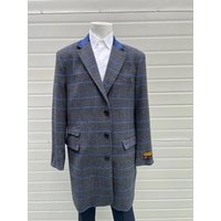 Manteau de tourbe en laine à carreaux de laine pour hommes — Veste d'hiver Hommes