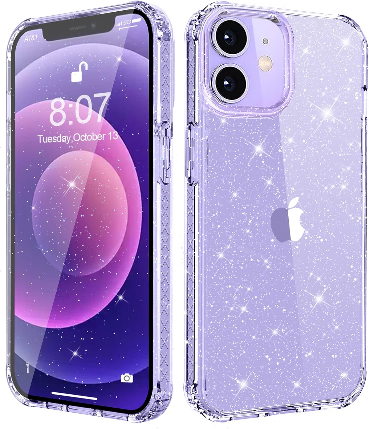 Coque transparente pailletée pour iPhone 12/iPhone 12 Pro — Coque de téléphone