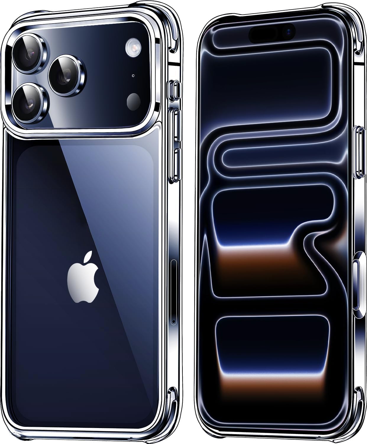 Coque transparente Mkeke pour iPhone 17 Pro avec protection militaire — Coque de téléphone