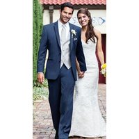 Tuxedo pour hommes argent et bleu