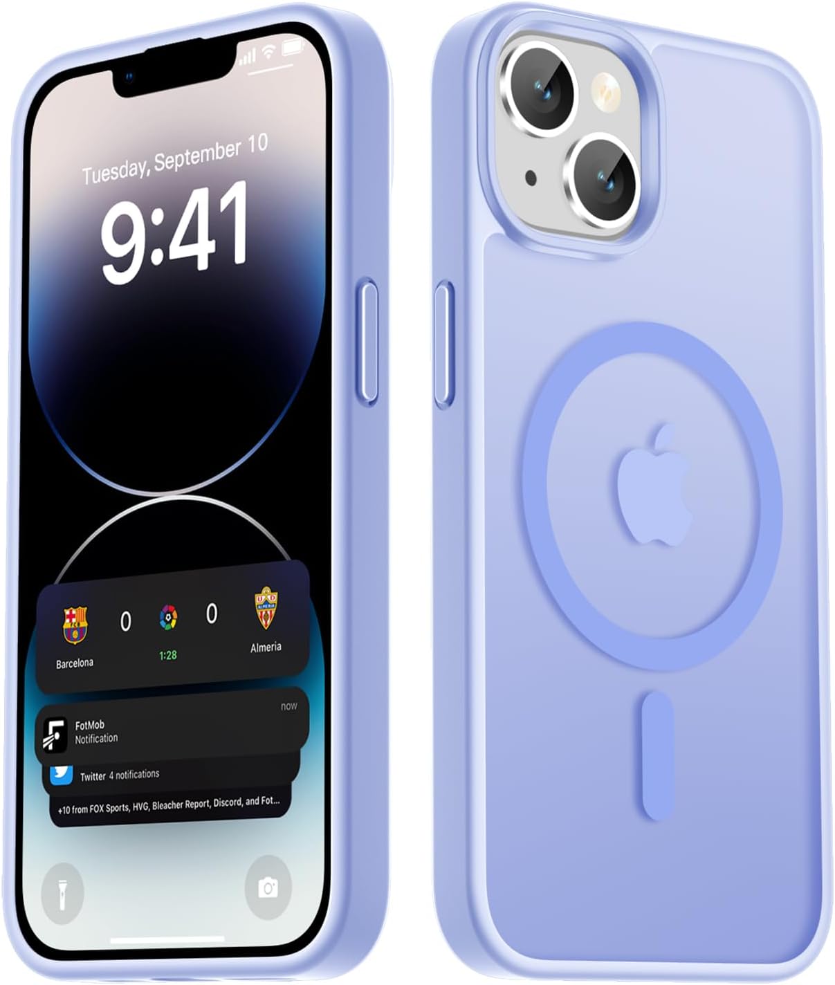 Coque Magnétique LATVIN pour iPhone 14 et 13, Lavande — Coque de téléphone