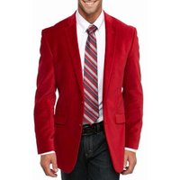 Blazer en Velours Grand et Large Rouge