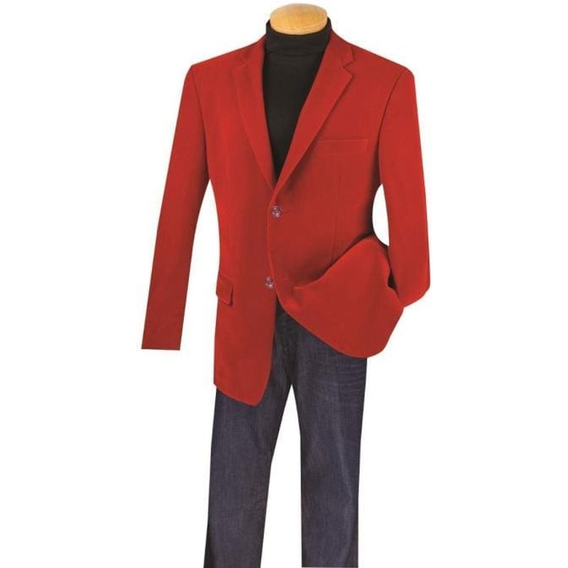 Gros et gros blazers - Velours Rouge ~ Veste Blazer pour hommes / manteau de sport