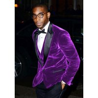 Veau de velours et de manteau de sport pour hommes gros et gros pourpre