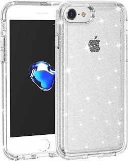 TENOC Phone Case for iPhone SE 3/2, iPhone 8 & 7 - Clear Glitter