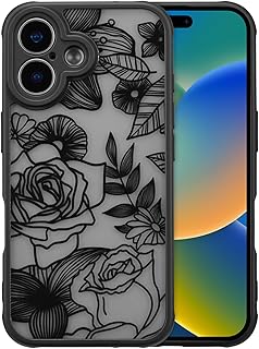 XIZYO iPhone 17 Case, Floral Rose Design Slim Shockproof Cover — Phone Case