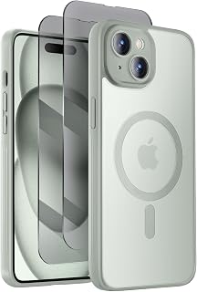 Symcele iPhone 15 Case with MagSafe and Privacy Screen Protectors — Phone Case