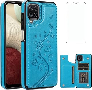 Asuwish Phone Case for Samsung Galaxy A12 with Wallet Cover and Stand — Phone Case