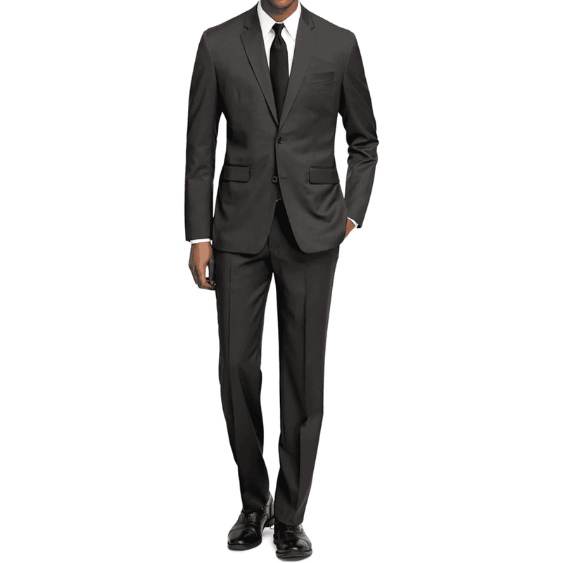 Mens Slim Fit Charcoal Funeral Suit — Mens Suits & Blazers