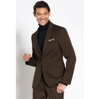 Brown Turtleneck Suit - Single Breasted with Notch Lapel — Mens Suits & Blazers