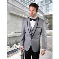 Costume gris et noir ajusté