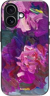 SCORPIFY iPhone 16 Case with Lilac Design and MagSafe Compatibility