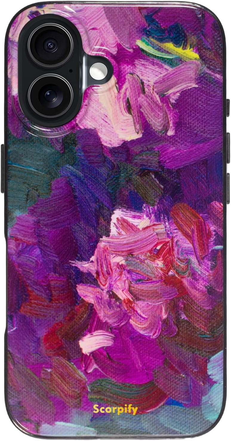 Coque SCORPIFY pour iPhone 16 avec design lilas et compatibilité MagSafe — Coque de téléphone