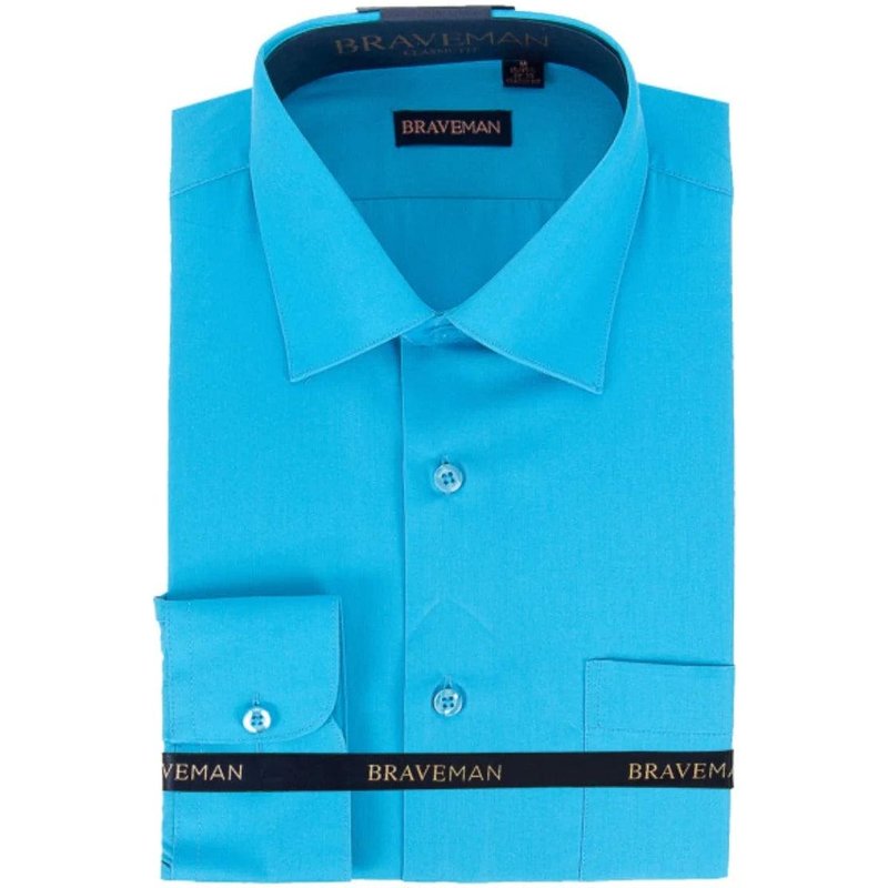 Chemise mince Fit homme en bleu Aqua — Chemises habillées pour hommes