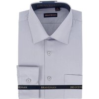 Alberto Nardoni Men's Slim Fit Dress Shirt Light Grey