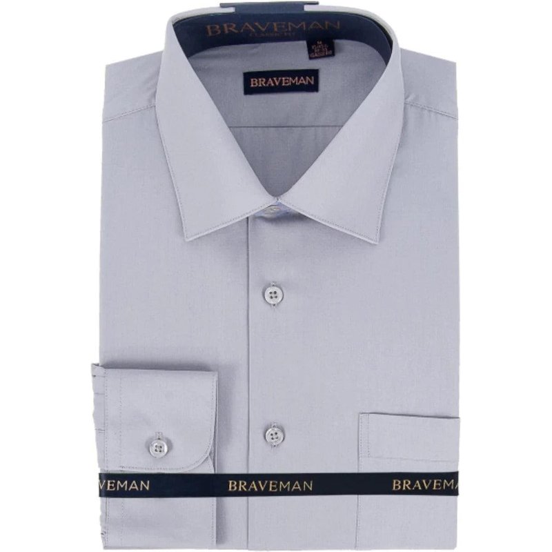 Chemise de coupe mince homme chemise en gris clair — Chemises habillées pour hommes