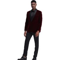 Veste de soirée bourgogne pour hommes - Vêtement de soirée style tuxedo — Costumes et vestons pour hommes