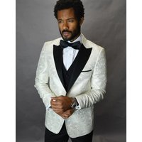Veste de Tuxedo à Motif Floral Brillant pour Hommes
