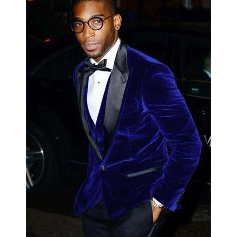 Veste de Tuxedo en Velours Marine pour Hommes — Costumes et vestons pour hommes