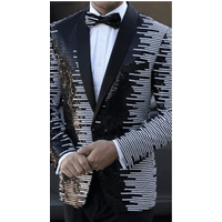 Veste de soirée noire et blanche pour homme - Blazer de smoking — Costumes et vestons pour hommes