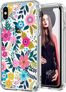ICEDIO iPhone X Case with Screen Protector and Floral Patterns