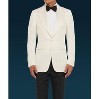James Bond White Tuxedo with Five Functional Buttoned Cuffs — Mens Suits & Blazers