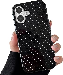 iPhone 17 Case, Polka Dot Shockproof Slim Soft TPU and Hard PC Cover