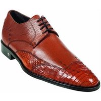 Alberto Nardoni Men's Caiman Belly Skin Cognac Dress Shoe