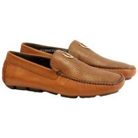 Mocassin habillé pour homme en peau de requin cognac fait à la main — Accessoires de mode