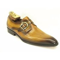 Souliers Slip-On pour Hommes par Carrucci - Souliers de Cuir Cognac