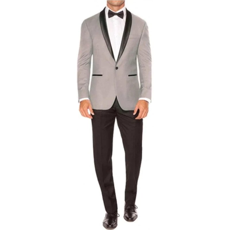 Robe de chambre grise - Homme Robe de mariage grise — Costumes et vestons pour hommes