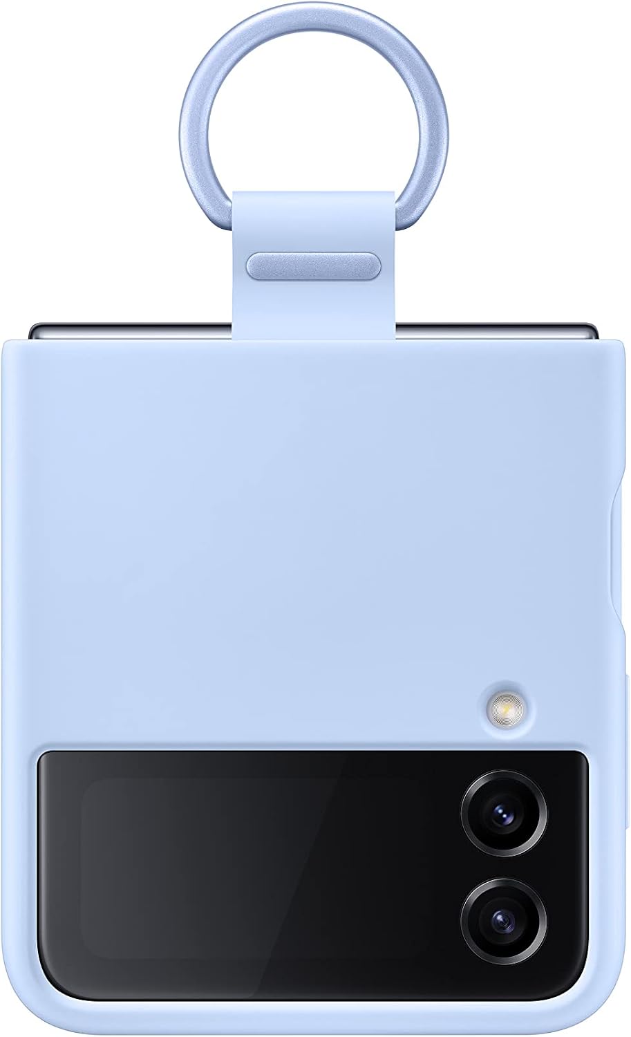 Coque en silicone avec anneau pour Galaxy Z Flip4, Arctic Blue — Coque de téléphone