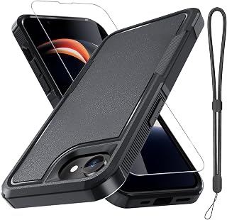 Étui pour iPhone 16e et 17e avec protecteur d'écran et lanière — Coque de téléphone