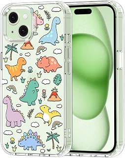 MOSNOVO iPhone 15 Case with Dinosaur Land Design and Drop Protection — Phone Case