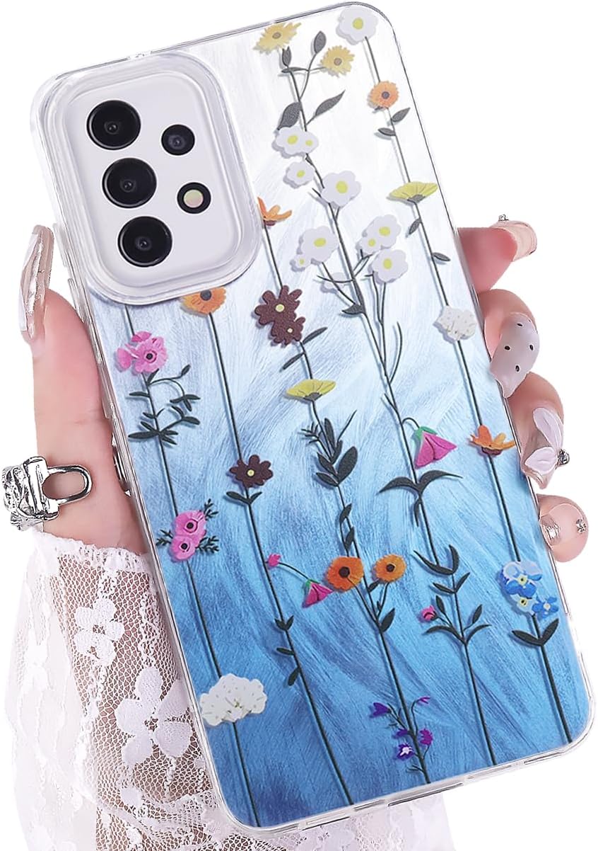 Étui pour Samsung Galaxy A23 5G/4G avec Design Floral — Coque de téléphone