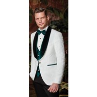 Men's Green and White Tuxedo Suit