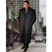 100% Cashmere Men's Double Breasted Overcoat — Winter Jacket Men